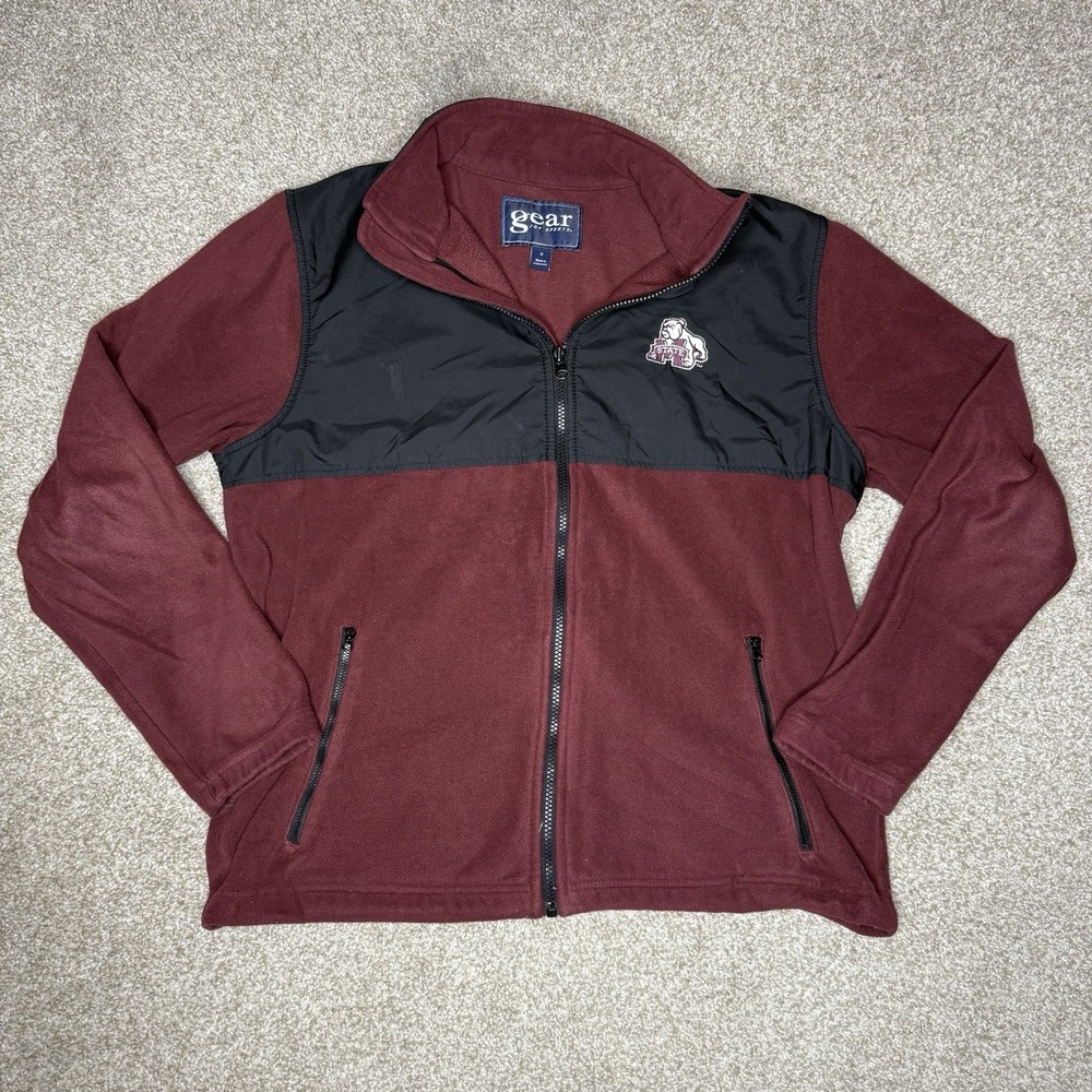 Mississippi State Bulldogs Gear Jacket Zip-Up Men's Size Medium Football